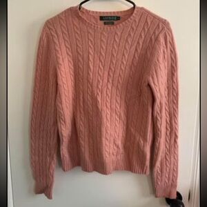Coral/pink Ralph Lauren Cashmere Sweater